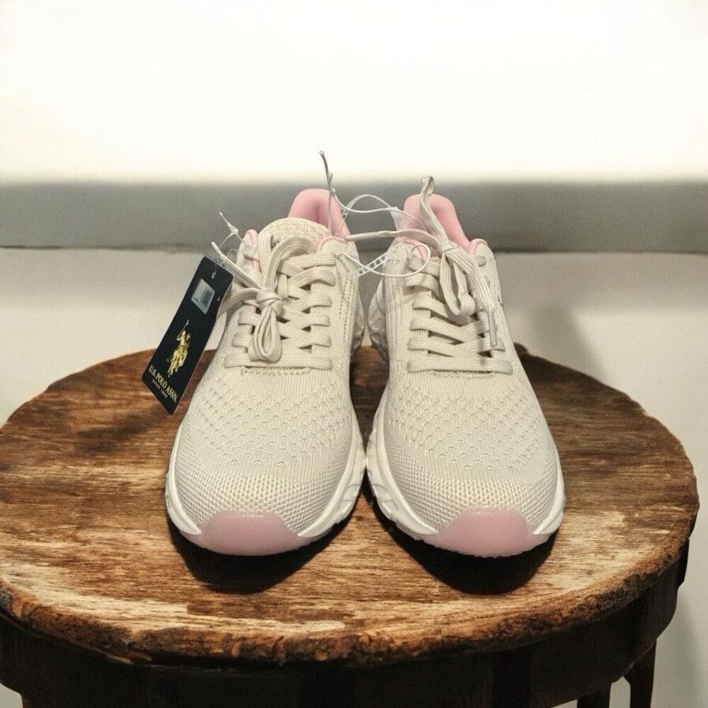 U.S. Polo Assn. Women's Lace-Up Sneakers Breathable Mesh Athletic Shoes Size 6.5